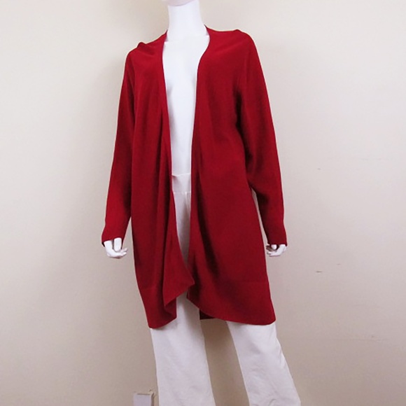 Eileen Fisher Sweaters - Eileen Fisher | Red Organic Cotton Cardigan 1X